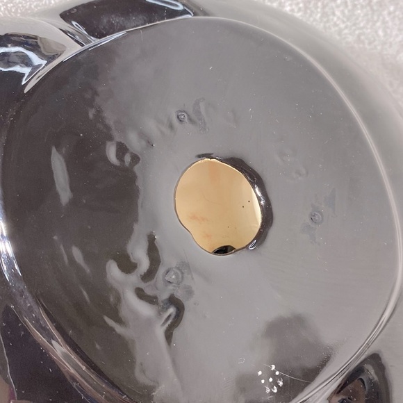 Vintage Handmade Red Black Painted Ceramic Ashtray Trinket Dish Art Decor - Picture 5 of 14